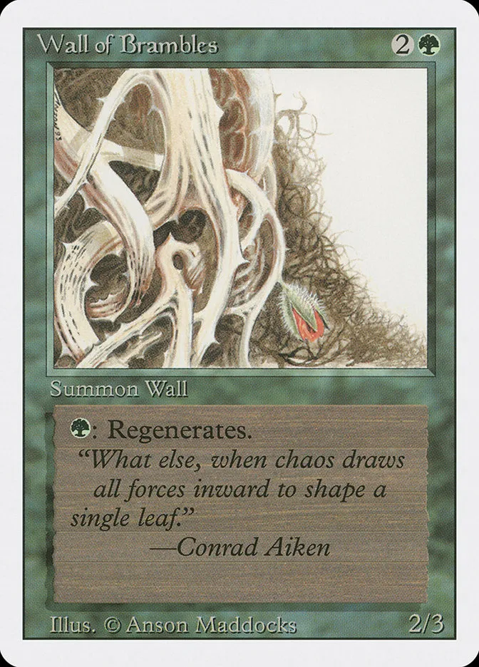 1994 Revised Edition Wall of Brambles uncommon #224 uncommon card image