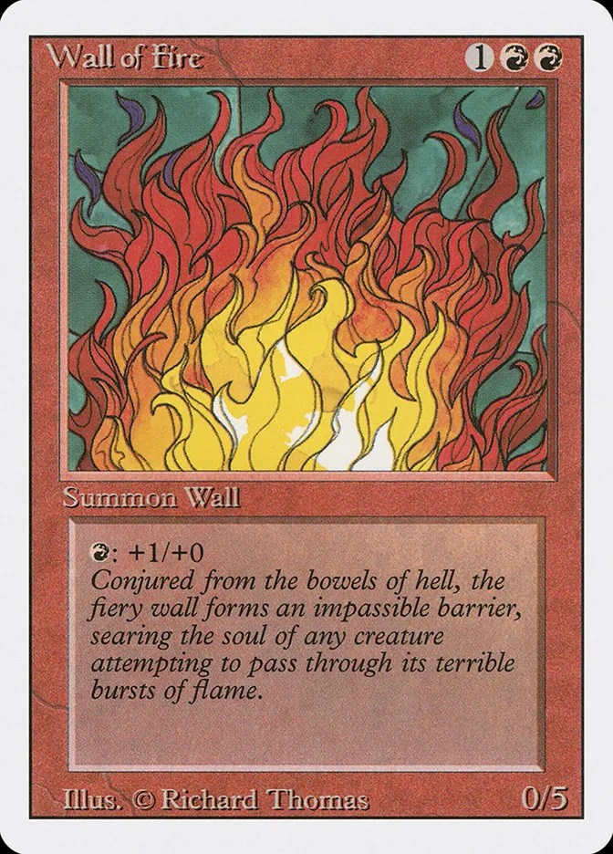 1994 Revised Edition Wall of Fire uncommon #183 uncommon card image