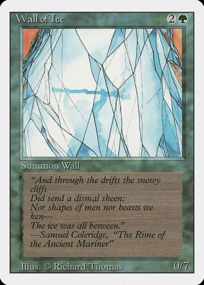 1994 Revised Edition Wall of Ice uncommon #225 uncommon card image
