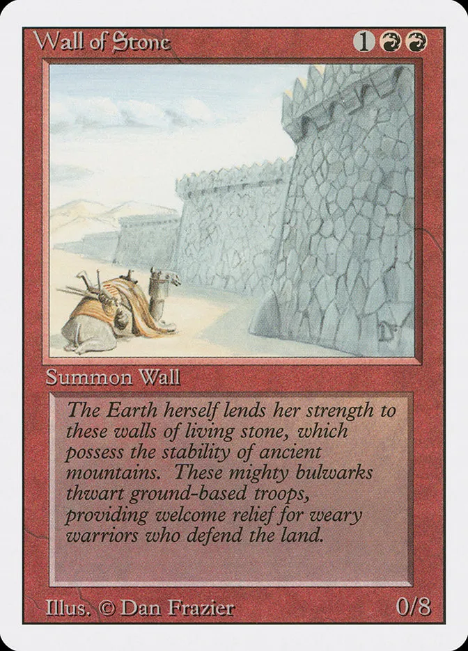 1994 Revised Edition Wall of Stone uncommon #184 uncommon card image