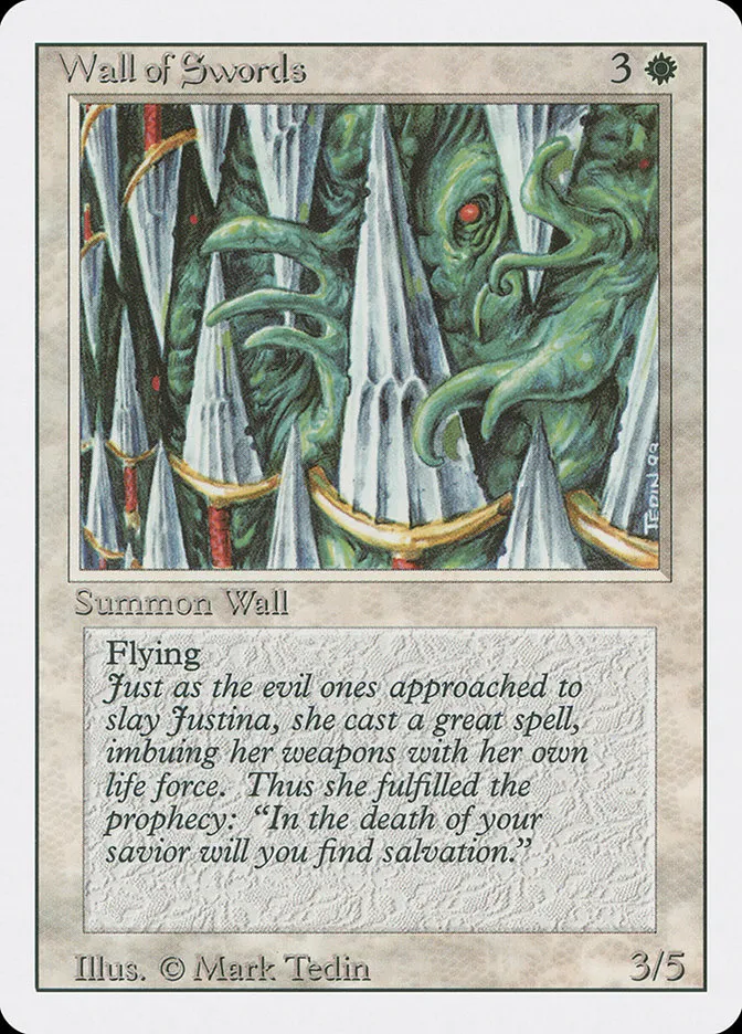 1994 Revised Edition Wall of Swords uncommon #43 uncommon card image