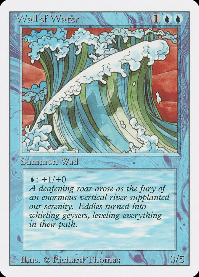 1994 Revised Edition Wall of Water #91 uncommon card image