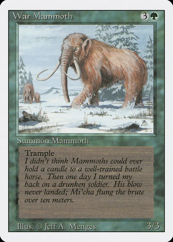 1994 Revised Edition War Mammoth common #228 common card image