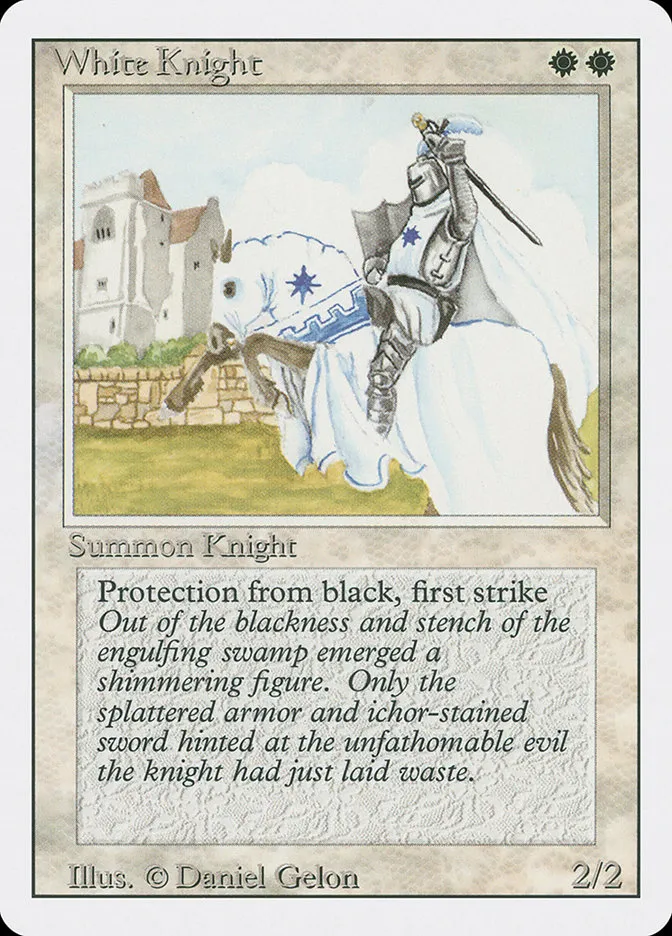 1994 Revised Edition White Knight uncommon #44 uncommon card image