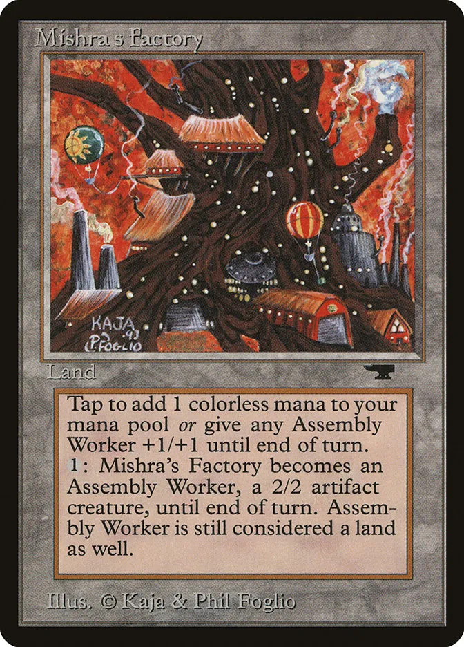 1994 Antiquities Mishra's Factory #80c rare card image