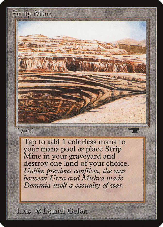 1994 Antiquities Strip Mine #82b rare card image