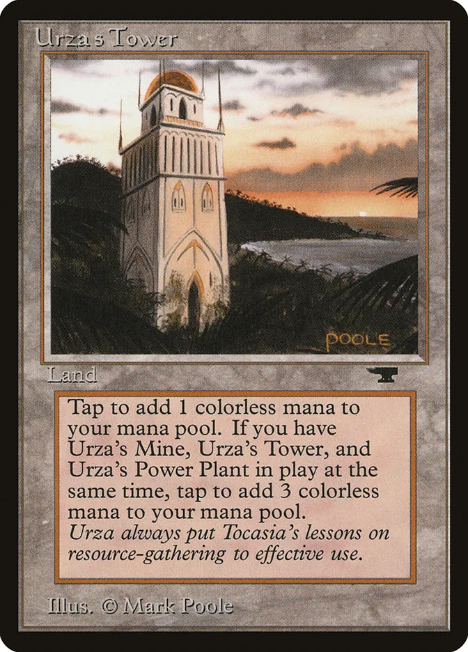 1994 Antiquities Urza's Tower #85b uncommon card image