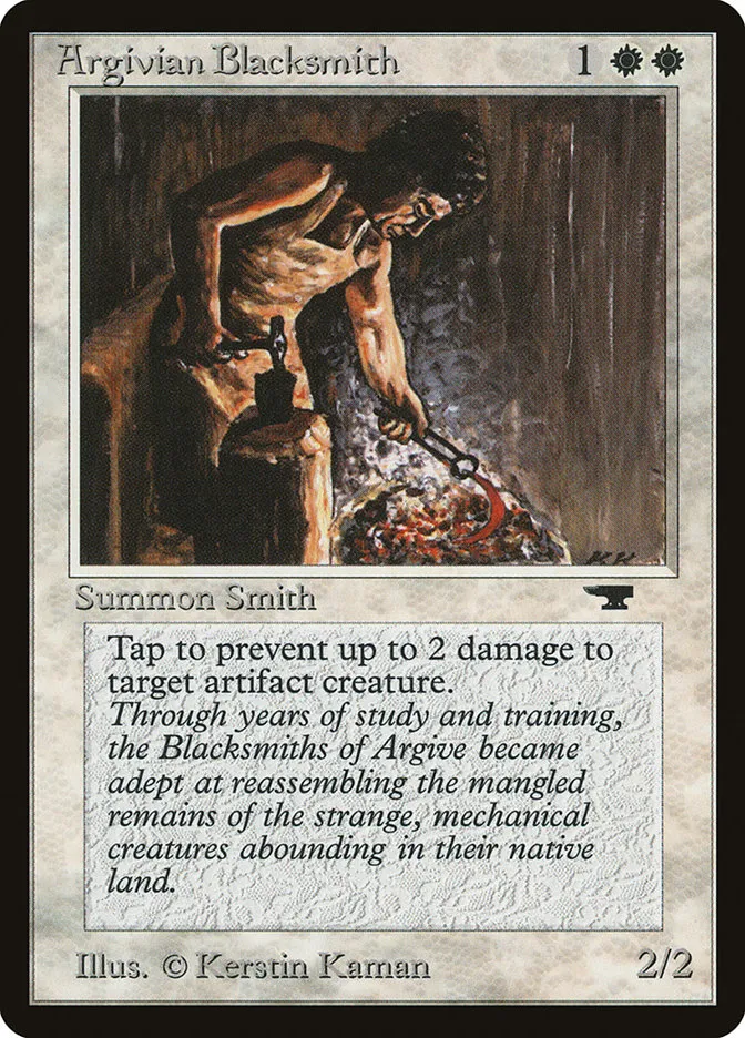 1994 Antiquities Argivian Blacksmith common #2 common card image