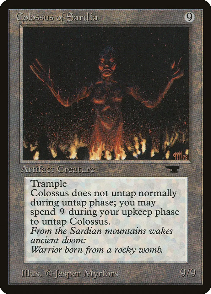 1994 Antiquities Colossus of Sardia #46 rare card image