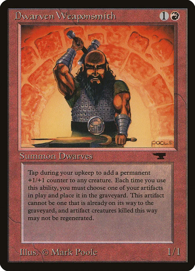 1994 Antiquities Dwarven Weaponsmith uncommon #25 uncommon card image