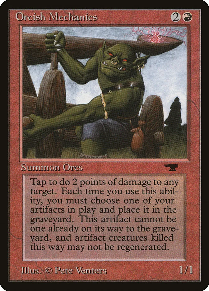 1994 Antiquities Orcish Mechanics common #27 common card image