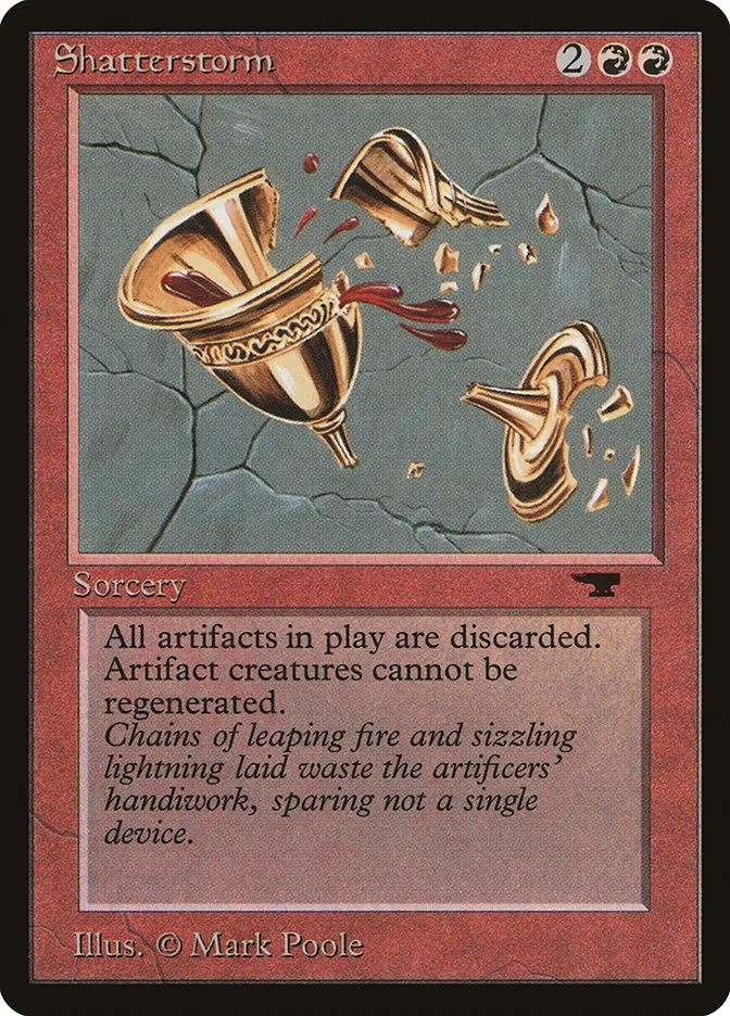 1994 Antiquities Shatterstorm rare #28 rare card image