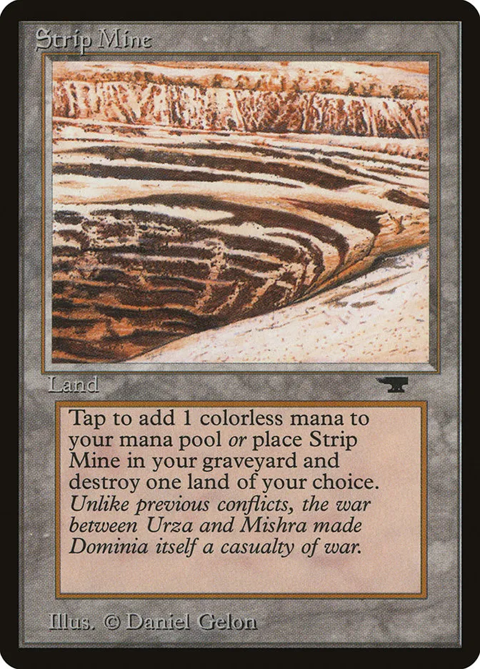 1994 Antiquities Strip Mine [Tower] uncommon #82a uncommon card image