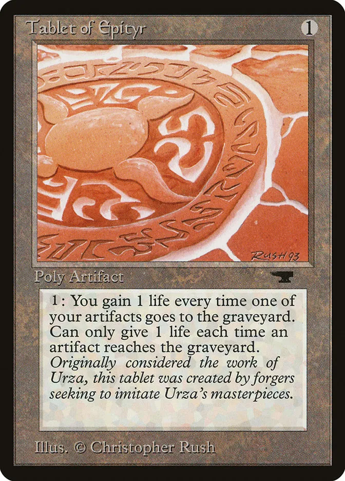 1994 Antiquities Tablet of Epityr common #67 common card image