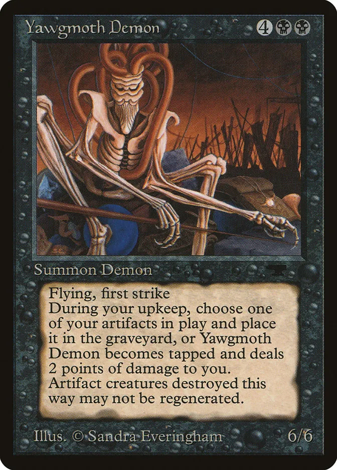 1994 Antiquities Yawgmoth Demon #21 rare card image