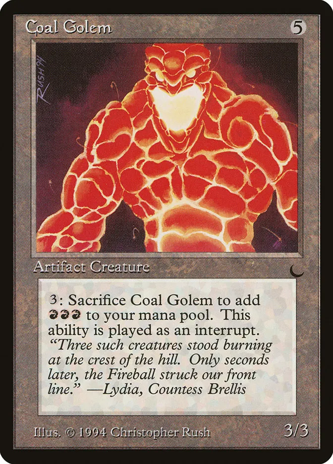 1994 The Dark Coal Golem uncommon #99 uncommon card image