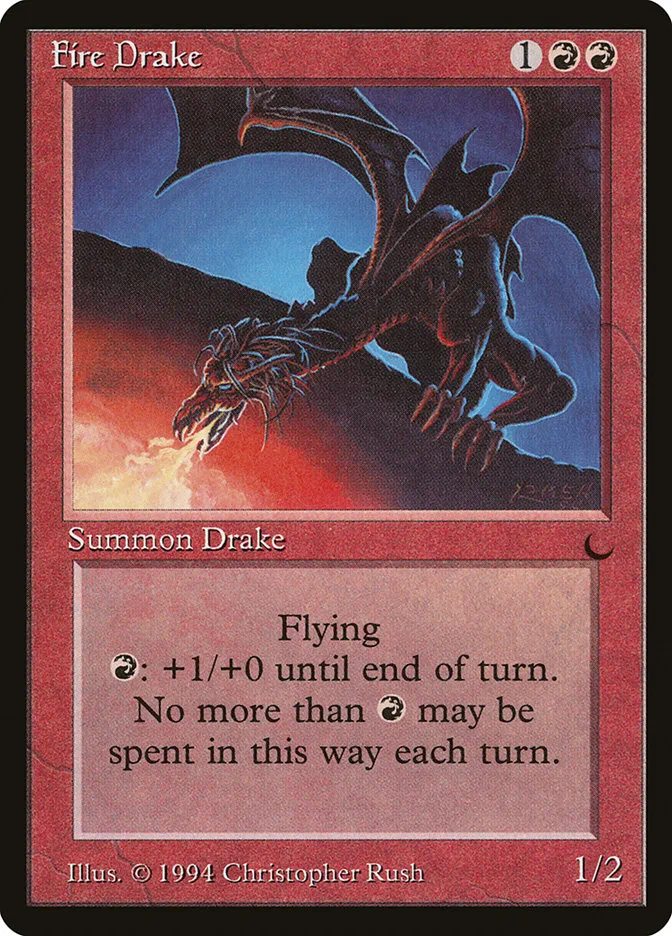1994 The Dark Fire Drake #62 uncommon card image