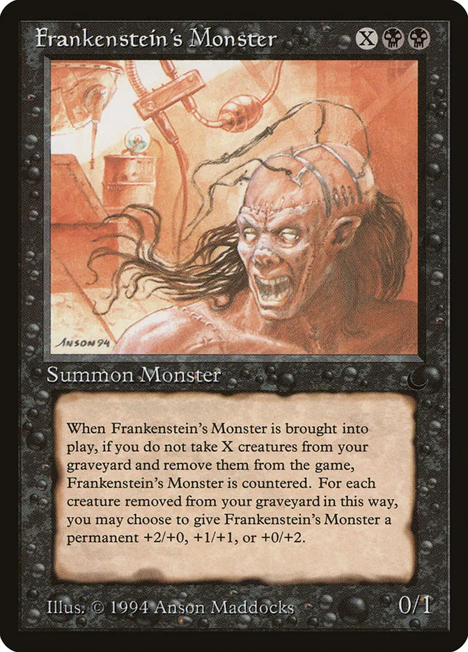 1994 The Dark Frankenstein's Monster rare #45 rare card image