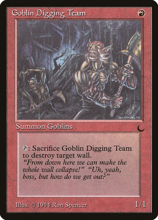 1994 The Dark Goblin Digging Team common #65 common card image