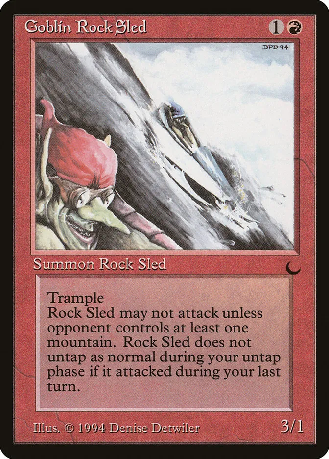 1994 The Dark Goblin Rock Sled common #67 common card image