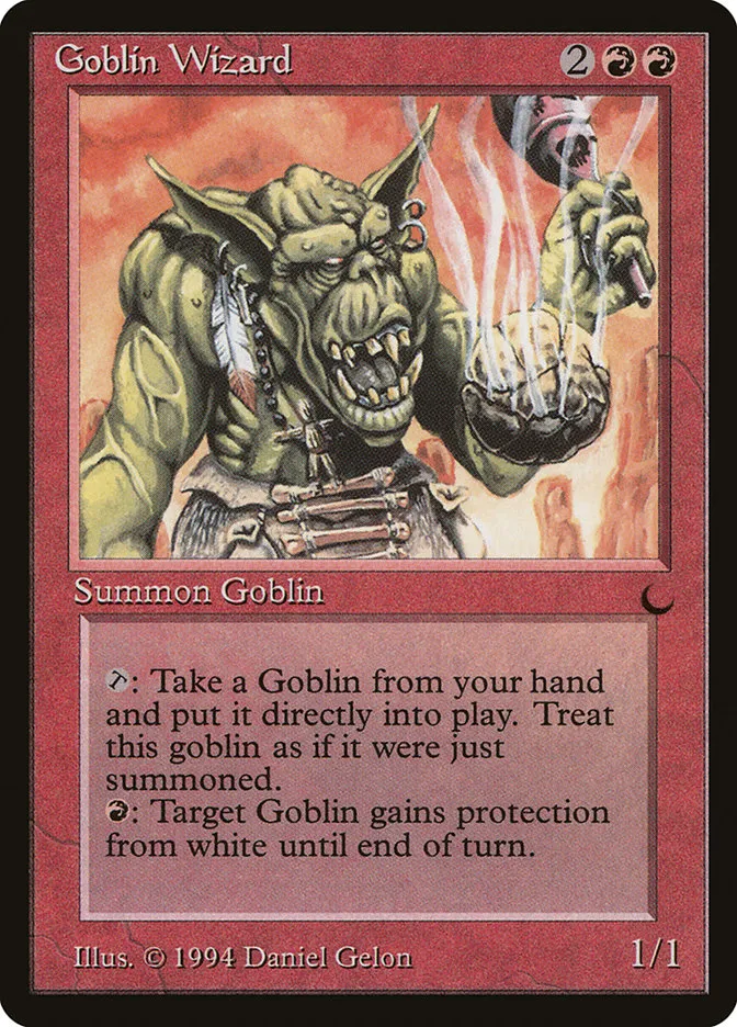 1994 The Dark Goblin Wizard rare #69 rare card image