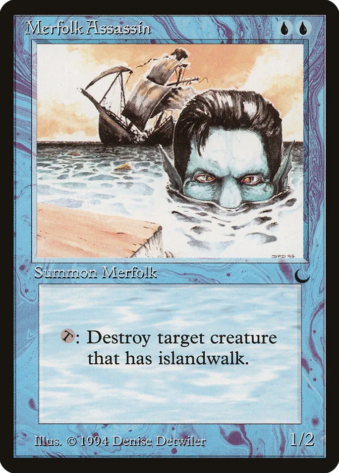 1994 The Dark Merfolk Assassin uncommon #32 uncommon card image