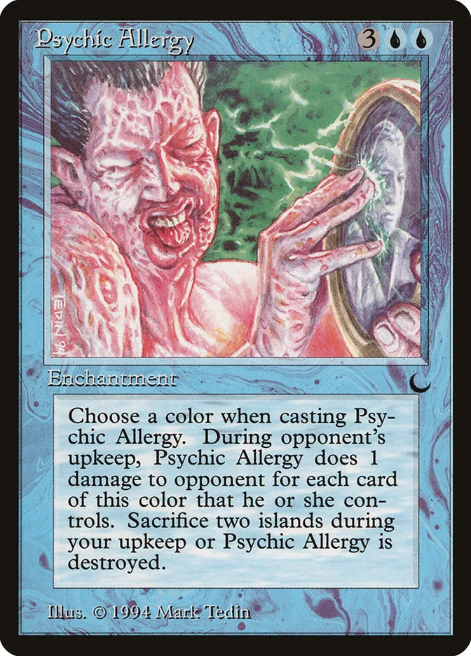 1994 The Dark Psychic Allergy rare #34 rare card image