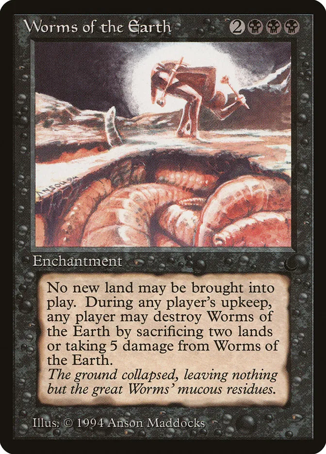 1994 The Dark Worms of the Earth rare #56 rare card image