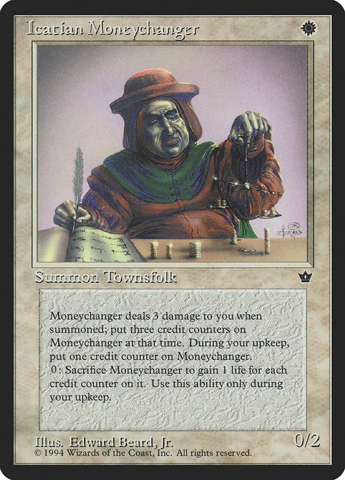 1994 Fallen Empires Icatian Moneychanger common #10b common card image