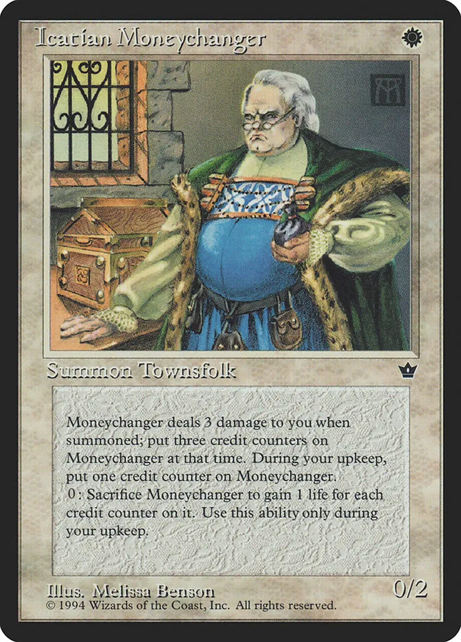 1994 Fallen Empires Icatian Moneychanger common #10c common card image