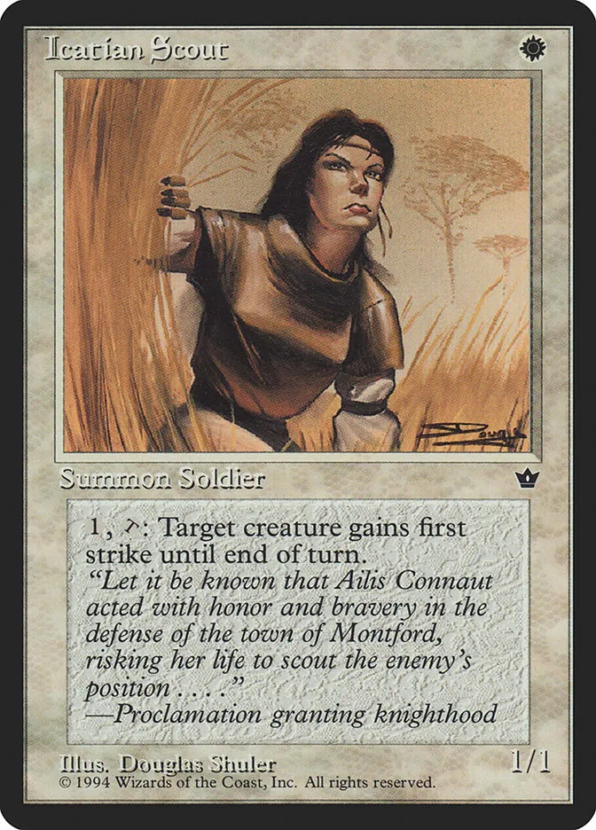 1994 Fallen Empires Icatian Scout common #13b common card image