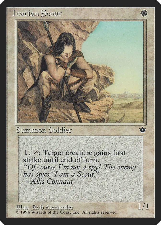 1994 Fallen Empires Icatian Scout common #13c common card image