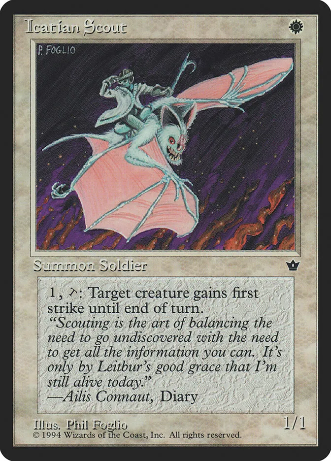 1994 Fallen Empires Icatian Scout common #13d common card image