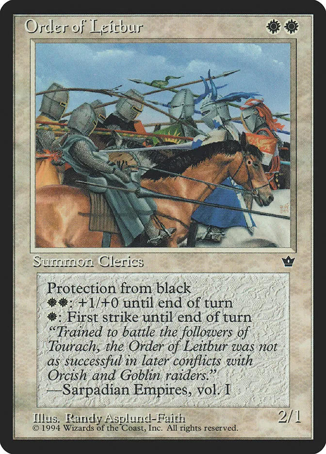 1994 Fallen Empires Order of Leitbur #16c common card image