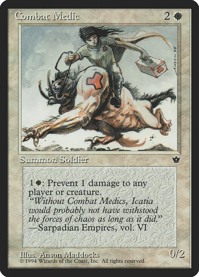 1994 Fallen Empires Combat Medic common #1c common card image