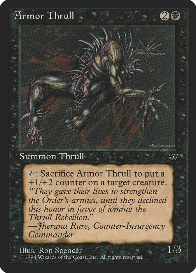 1994 Fallen Empires Armor Thrull common #33b common card image