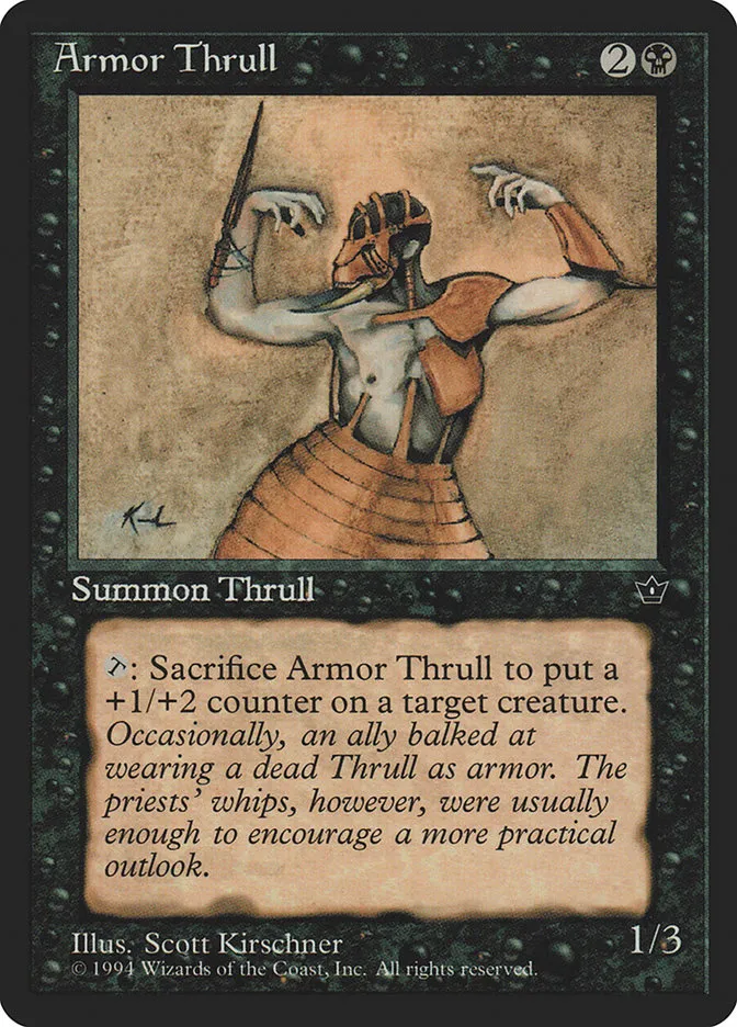 1994 Fallen Empires Armor Thrull common #33d common card image