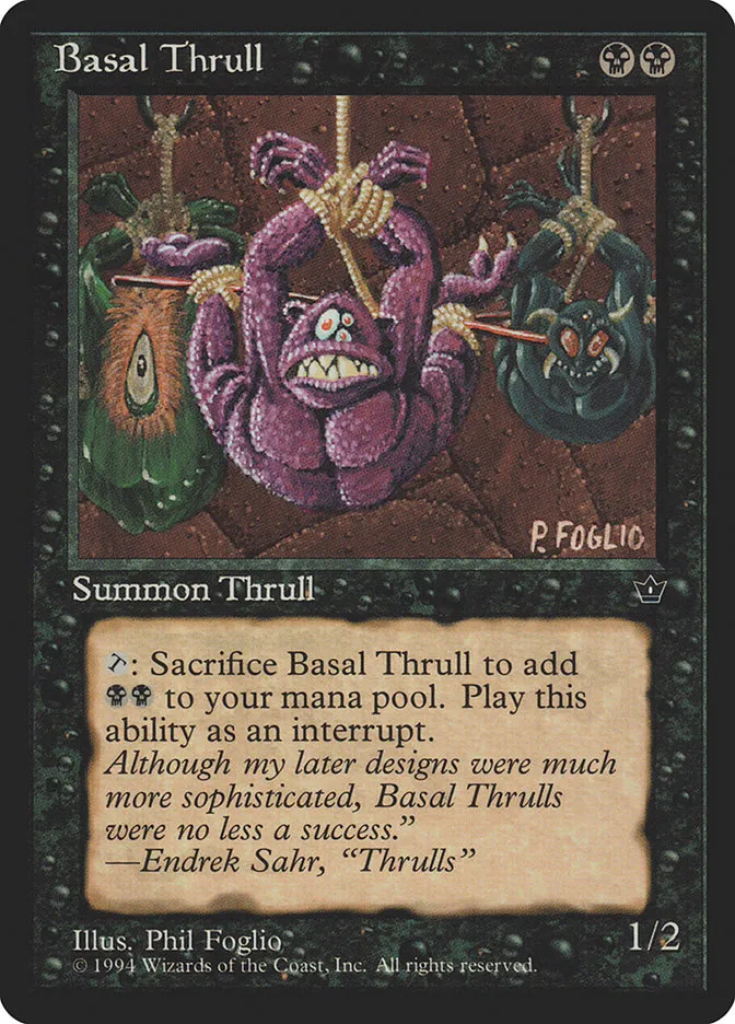 1994 Fallen Empires Basal Thrull common #34b common card image