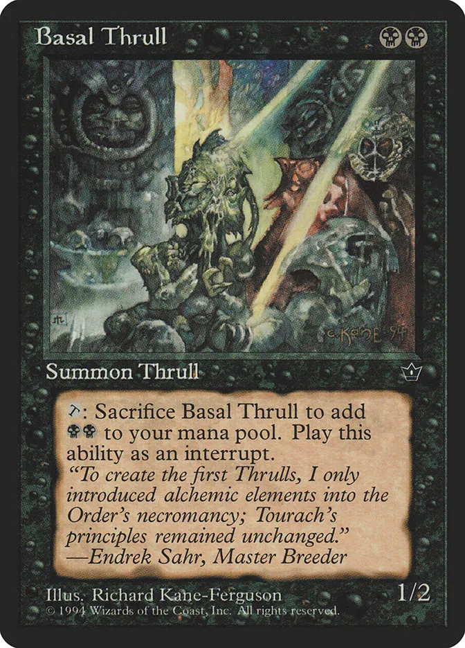 1994 Fallen Empires Basal Thrull common #34c common card image