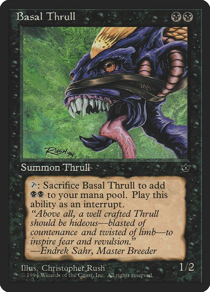 1994 Fallen Empires Basal Thrull common #34d common card image