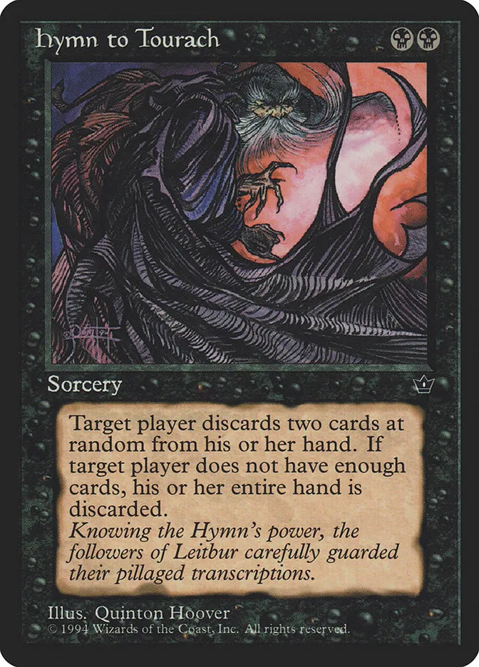 1994 Fallen Empires Hymn to Tourach #38c common card image