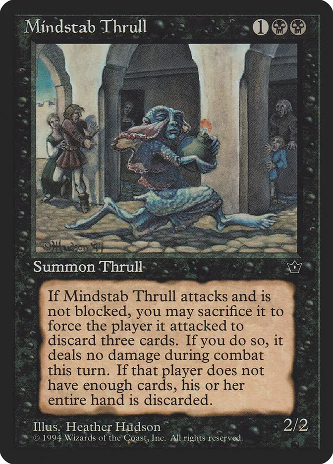 1994 Fallen Empires Mindstab Thrull common #40b common card image