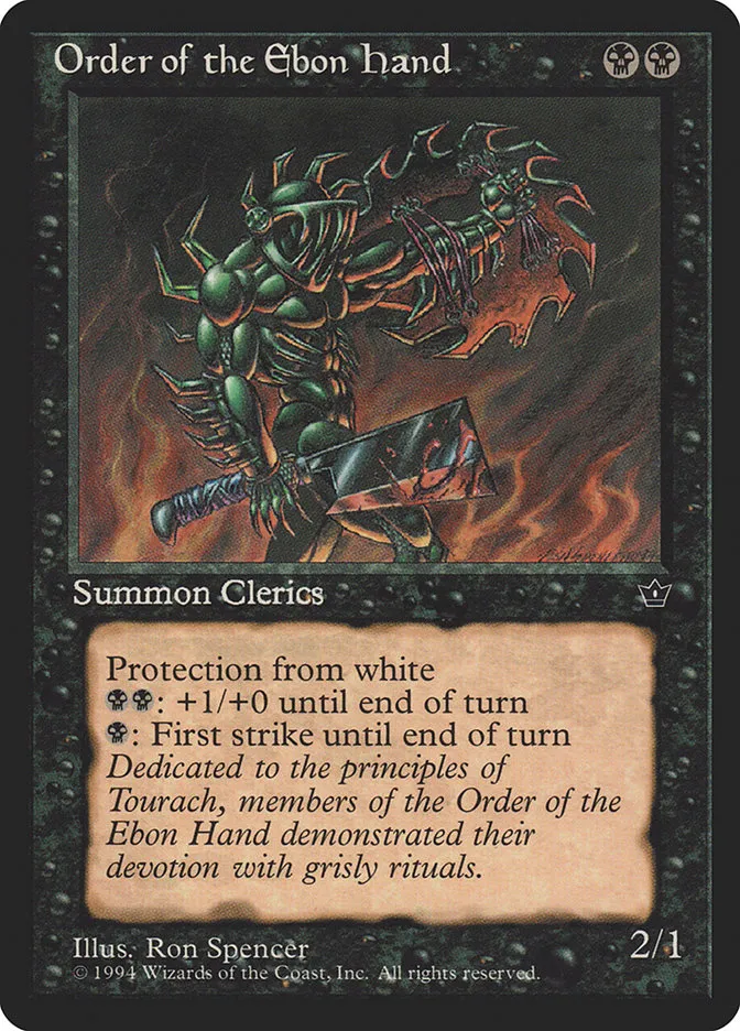 1994 Fallen Empires Order of the Ebon Hand #42c common card image