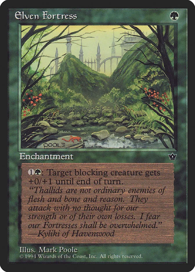 1994 Fallen Empires Elven Fortress #65c common card image
