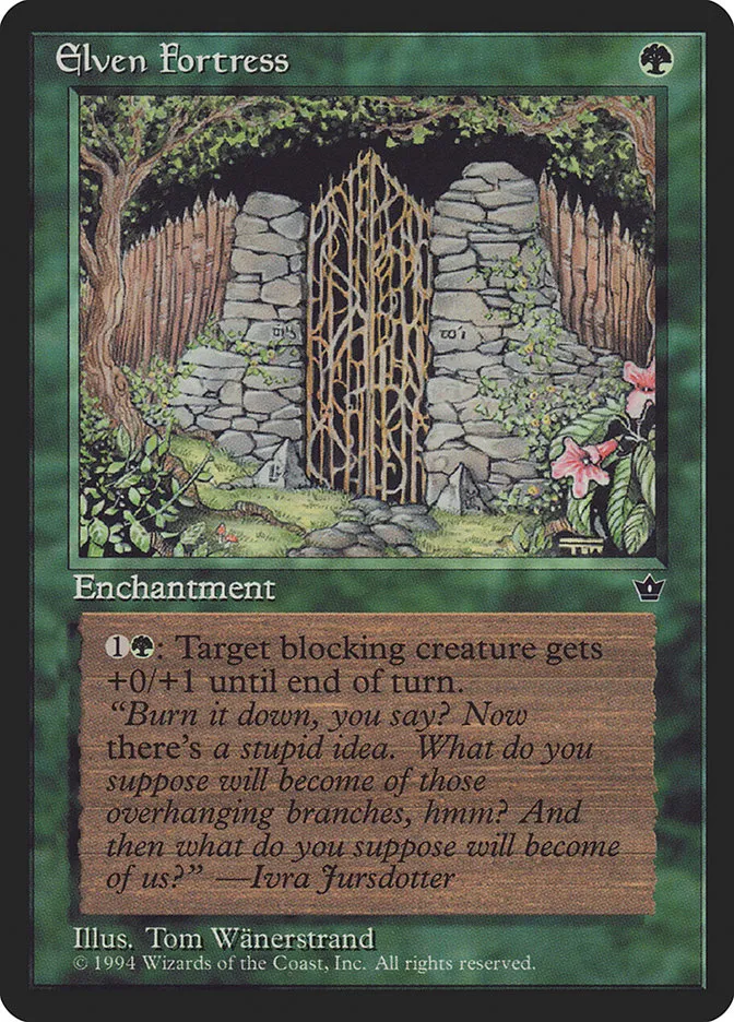 1994 Fallen Empires Elven Fortress #65d common card image