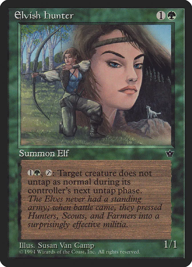 1994 Fallen Empires Elvish Hunter common #67c common card image