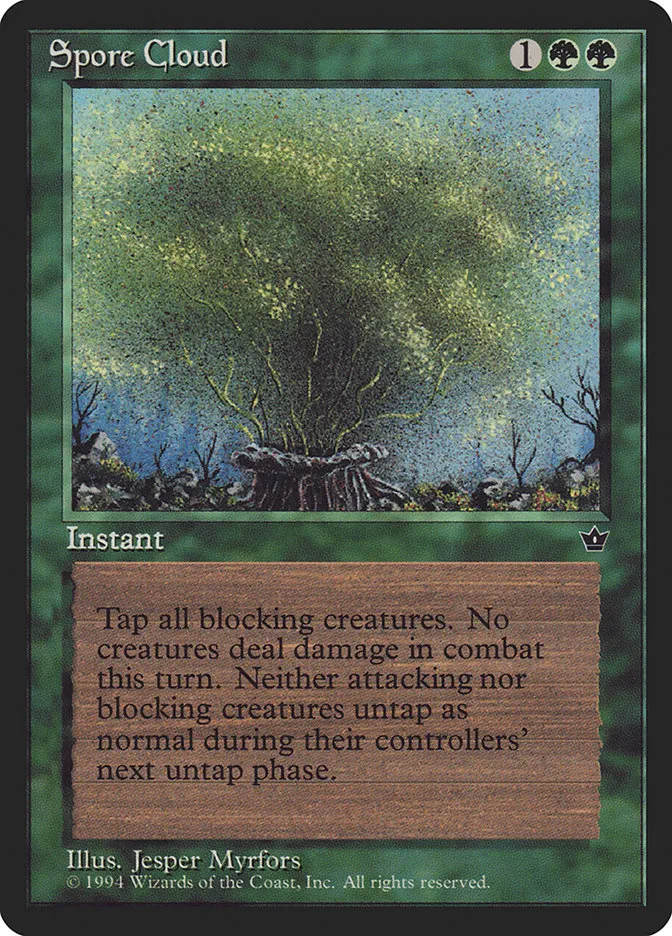 1994 Fallen Empires Spore Cloud common #72b common card image