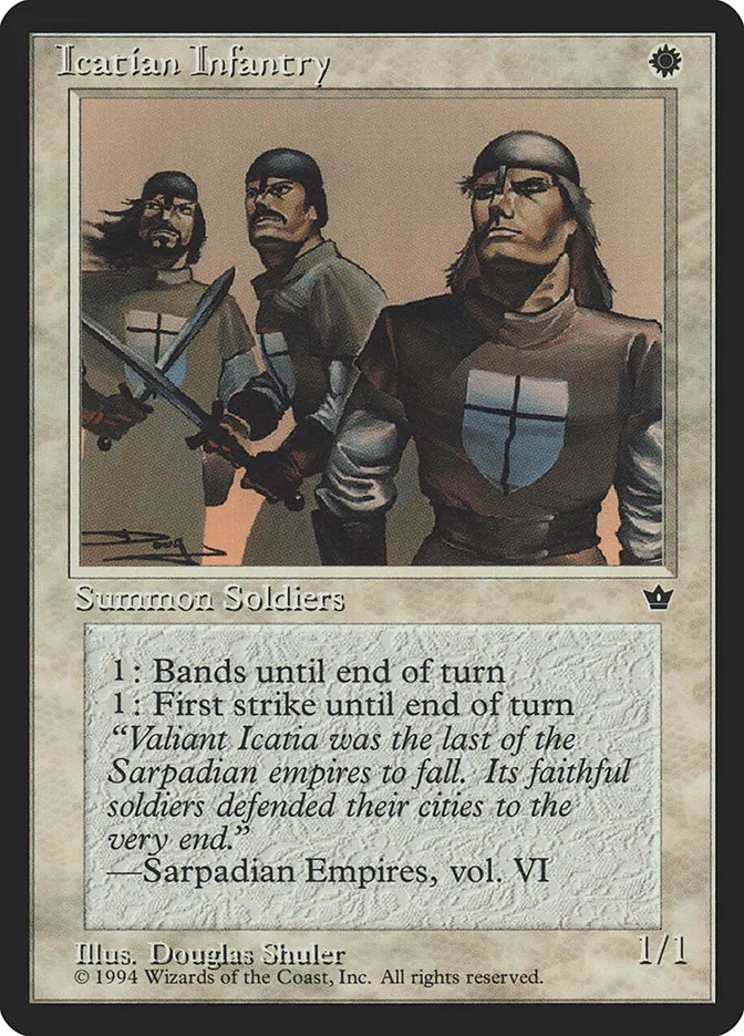1994 Fallen Empires Icatian Infantry common #7c common card image