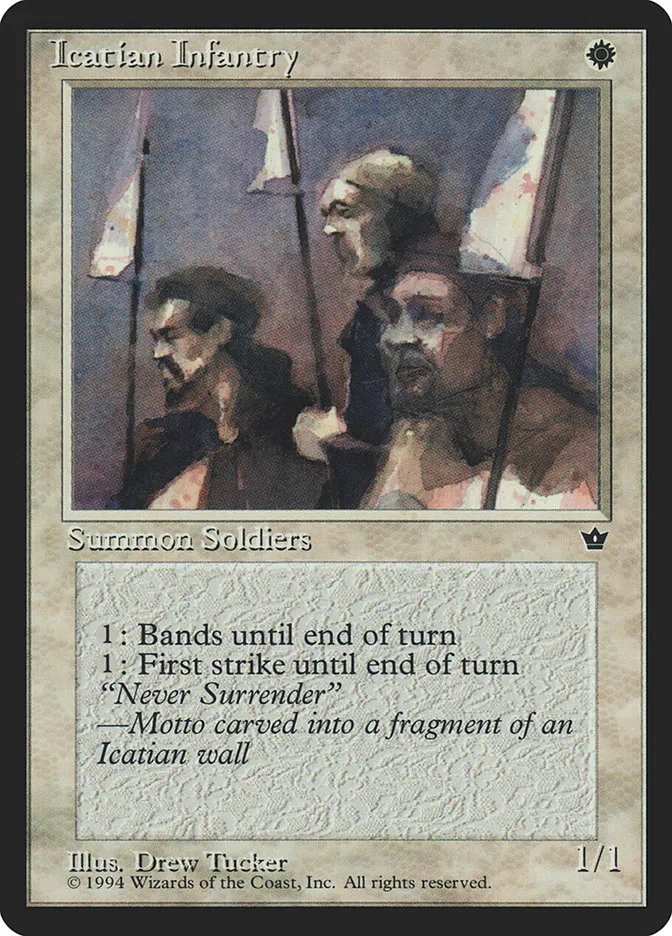 1994 Fallen Empires Icatian Infantry common #7d common card image
