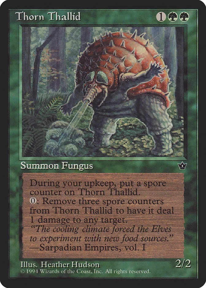 1994 Fallen Empires Thorn Thallid common #80b common card image